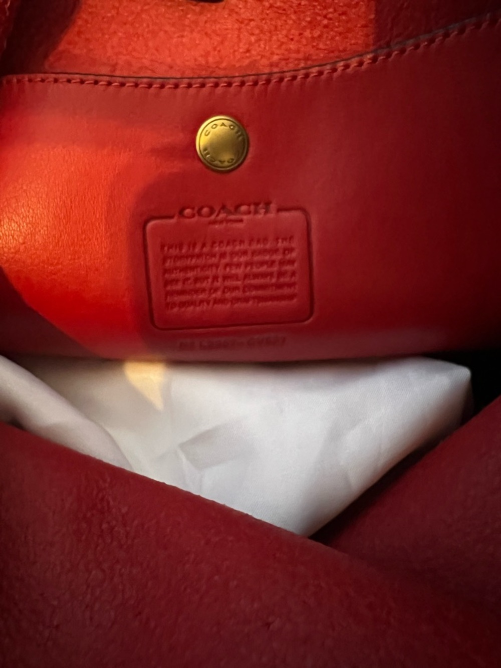 Coach Brooklyn 28 Scarlet/Red Leather Shoulder Bag (runway edition) - Picture 6 of 6
